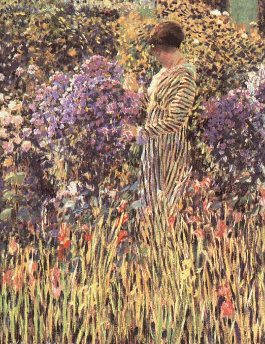 Lady in a Garden, Frederick Friesek